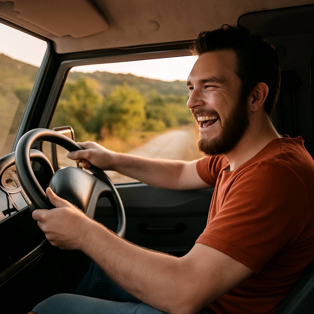 Happy driver using OzCar Car Finder